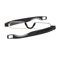 Easy Carry Mini Compact Slim Reading Glasses Lightweight Portable Readers Blue Light Blocking Eyeglasses Folding 360°Twist Mini Pocket Pen Clip Anti Glare Eye Strain Portable Eyewear with Leather Case