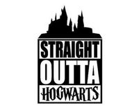 Chase Grace Studio Hogwarts Harry Potter Inspired Vinyl Decal Sticker|Black|Cars Trucks Vans SUV Laptops Wall Art|5.25" X 4.5"|CGS835