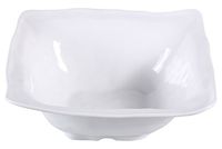Yanco CAT-1281 Catering 5.5 qt Square Bowl, 14" Length, 14" Width, 5.25" Height, Melamine, White Color, Pack of 6