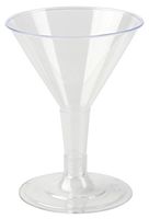 Plastic Martini Glasses - 192 Pcs Disposable Hard Plastic Clear Margarita Glasses - 2 oz Crystal Cut Glass - Bulk Party Cocktail Drinking Cups for Wedding, Mardi Gras, Birthday Parties & All Occasions