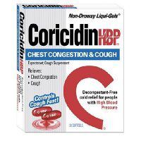 Coricidin HBP Chest Congestion & Cough Softgels, 20 ct