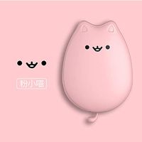 Rechargeable Hand Warmer Small Mini Baby Warmer Dual-use Chargeable Cute Hand Warmer-Fat Cat-Pink [4000mAh]
