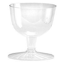 WNA Comet 50 Count 2 Piece Plastic Wine Glasses, 5 oz, Clear