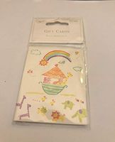 Baby Shower Noahs Arc 5 Self Adhesive Gift Cards for Gift Wrapping no envelopes Needed