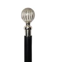 Wooden Walking Stick - 37” Vintage"Ebony" Black Sheesham Wood Decorated with Round Handle