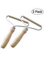 2 Pieces High Quality Copper Head Wooden Portable lint pet Hair dust Fuzz Remover Shaver