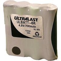 UltraLast ULBATT-6R Ni-MH Radio Battery, 600mAh, 4.8V