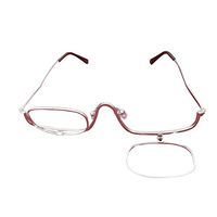 Inlefen Women Reading Glasses Magnifying Make up Eyeglasses, Single Lens, Flip-able Each Side Cosmetic Application
