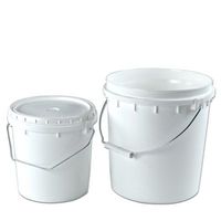 White High Density Plastic Lid for VaporLock 2 Gallon Bucket (6 Lids)