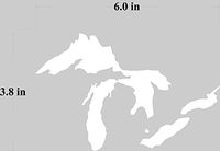 Michigan Great Lakes 6" Vinyl Decal White