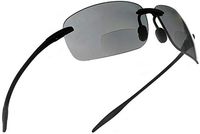 Maui Sports Navigator Bifocal Sun Readers Sunglasses for Men and Women Ultra Flex TR90 Black +1.50