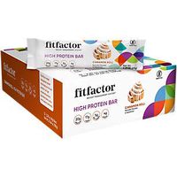 High Protein Bar, Weight Management Support, Control Cravings, Cinnamon Roll (12 Bars) by fitfactor