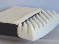 Seat Cushion, Fleece Cover, Convoluted Foam & Gel, 18 Inches x 16 Inches x 3.5 Inches.