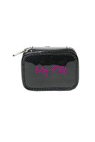 Miamica Trendy Black Patent Polka Dot Design Pill Case Weekly Vitamins Travel Organizer Box