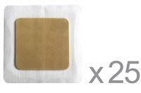 Silver Foam Dressing 6"x6" with Adhesive Border Sterile Waterproof 25 Dressings (Healthcare Provider Package); Wound Dressing by Areza Medical