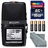 Zoom H2N Handy Recorder with Five Mic Capsules - Bundle With 16GB SDHC Card, 4 AA Batteries, Microfiber Cloth