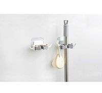 Set of 3 Mop Broom Wall Mount,Self Adhesive No Drilling Super Anti-Slip Broom Hanger - 3 Color