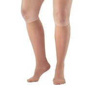 Ames Walker AW Style 280 Signature Sheers 20 30 Closed Toe Knee Highs Lt Beige