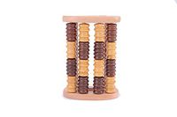 Wooden Dual Foot Massager Roller,Relieve Plantar Fasciitis, Stress, Heel, Arch Pain - The Original - Shiatsu Acupressure Relaxation