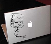 Adventure Time Bmo Beemo Video Game Macbook Car Tablet Art - Black Vinyl Decal for 13" Macbook