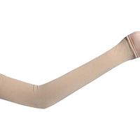 FairOnly Unisex Arm Sleeve Ice Silk Breathable Cooling Sunshade Anti-UV Elastic Hand Elbow Cover Fingerless Skin Tone One Size