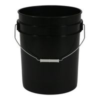 Gro Pro Black Plastic Buckets - 3.5 & 5 Gallon GRO Pro Black Plastic Bucket 5 Gallon