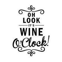 Chase Grace Studio It's Wine O'Clock Wines Vinyl Decal Sticker|BLACK|Cars Trucks Vans SUV Laptops Walls Glass Metal|6.5" X 4.75"|CGS904