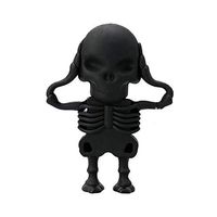 HAHAP Encrypted USB Flash Drive, 64GB USB 2.0 Flash Drive Novelty Skull Skeleton Shape Pen Drive Flash Disk Gift