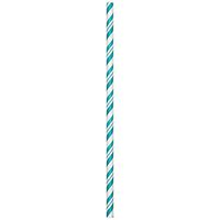 Teal Lagoon Striped Straws (24 ct)