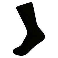 Diabetic 100% Cotton Non Binding Medical Men's Black Socks size: 8-8.5