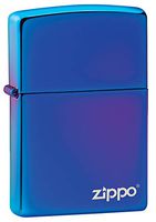 Zippo High Polish Indigo Zippo Logo Pocket Lighter, One Size