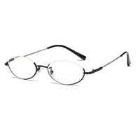 Fulision Womens Reading Glasses Computer Readers Oval Half-rim memory-metal Blue Light Shield Eyewear (Black +3.50)