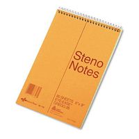 National Brand Standard Spiral Steno Book, Gregg Rule, 6 x 9, Green - 80 Sheets/Pad (Case Pack of 12)