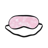 All Polyester Cherry Blossom Glitter Dot Design Romantic Pink Girl Heart Sleeping Eye Masks&Blindfold by Simple Health with Elastic Strap&Headband for Adult Girls Kids and for Home Travel