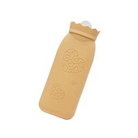 Hxibod Water Injection Hot Water Bottle Knit Cloth Set Portable Mini Warm Palace Hand Warmers Student Silicone Warm Water Bag,D