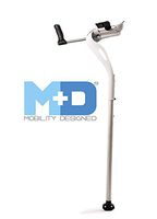 Forearm Crutches, 1 Left Hands-Free Crutch Cane with Ergonomic Design - Single Walking Support Crutch, Adult Fit (4’11”- 6’8”) Adjustable Crutches, Mobility Support Injury/Disability/Elderly (White)