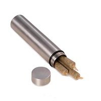 Doobie Doob Tube Jumbo Steel Metal Air Tight Oder Resistant Stores Multiple Doobs Joints Holder (Silver)