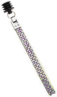 Viverity Flexible Cane Style Strap Green & Purple Rhinestones