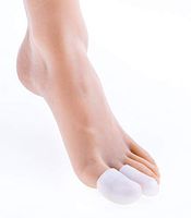 vuUUuv 10 Pack（5 Pairs）Gel Toe Protectors-Corns-Blisters-Hammer Toes-Foot Calluses-Toe Friction and Other Painful Protection (White)