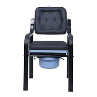 Padded Bedside Commode/Shower Chair,Heavy-Duty Steel Toilet Seat,for The Elder, The Disabled and Pregnant Women