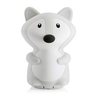 Hugmo Fox Night Lights for Kids and Babies Nursery, USB Rechargeable Silicone Night Lamp with Warm White LED Mode and Multi-Color Disco Lights with Music and Built-in Bluetooth Speaker