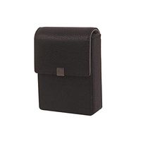 Genuine Leather Cigarette & Lighter Case with Card Holder Black