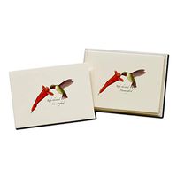 Earth Sky + Water - Ruby-throated Hummingbird & Flower Notecard Set - 8 Blank Cards with Envelopes