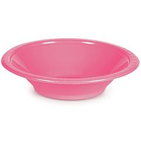 Club Pack of 240 Candy Pink Disposable Plastic Party Snack Bowls 12 oz.