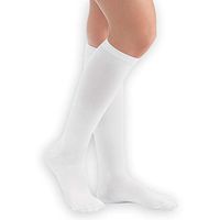 Men's Compression Trouser Socks Pair, Moderate 15-20 mmHg, White, Large - Made in The USA