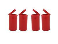 19 DRAM POP TOP Bottles Qty CASE Size Count Rx Pill Prescription Vials Crafts Coins Storage Medicine MMJ 420 CONTAINERS & Made in USA (50 PCS, RED - Solid (Opaque)
