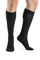 Sigvaris 186CC99 Casual Cotton 15-20mmHg Closed Toe Men's Knee High Sock Size: C (11.5-14), Color: Black 99