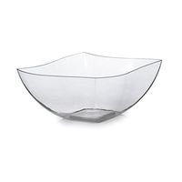 Fineline Settings 116-CL, 16 Oz. Clear Plastic Serving Bowls, Disposable Catering Soup Salad Dessert Bowls, 80-Piece Case