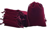Sansam 20pcs Wine Velvet Drawstrings Gift Bags Jewelry Pouches for Wedding Favors, Candy Bags, Party Favors, 5.2x7.2''