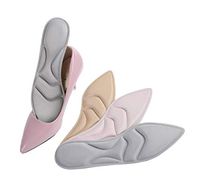 Ewanda store 2 Pairs 4D High Heel Sponge Insole,Breathable Insole for Massaging,Relief Pain Insoles Foot Care Pad Shoe Cushions for Women(Grey)